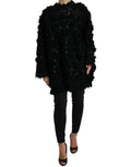 Dolce & Gabbana Black Sequined Embellished Pullover Sweater by Dolce & Gabbana