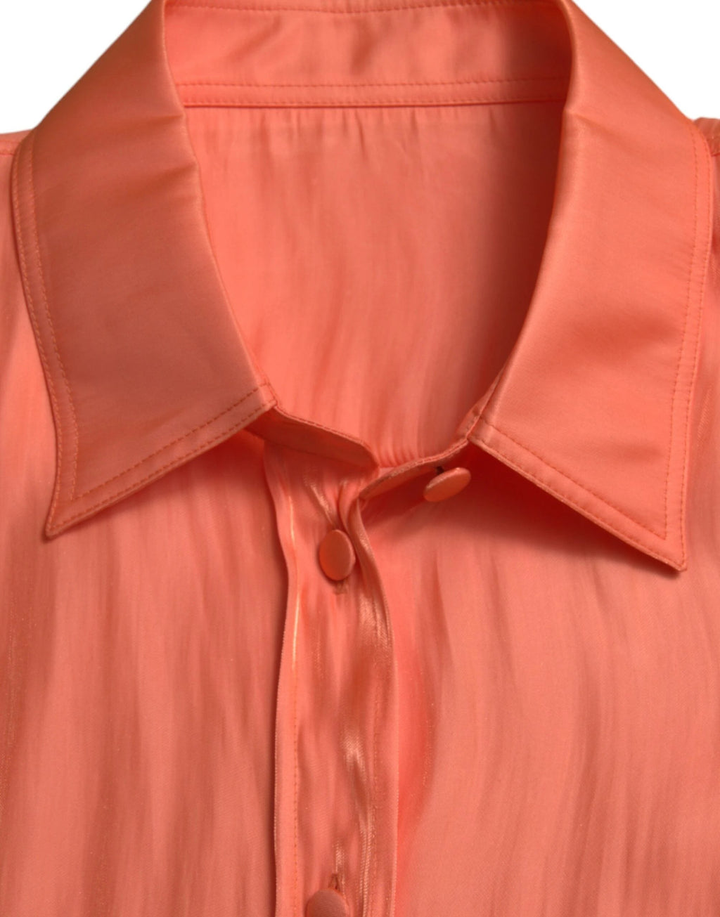 Dolce & Gabbana Peach Long Sleeve Button Down Blouse Top by Dolce & Gabbana