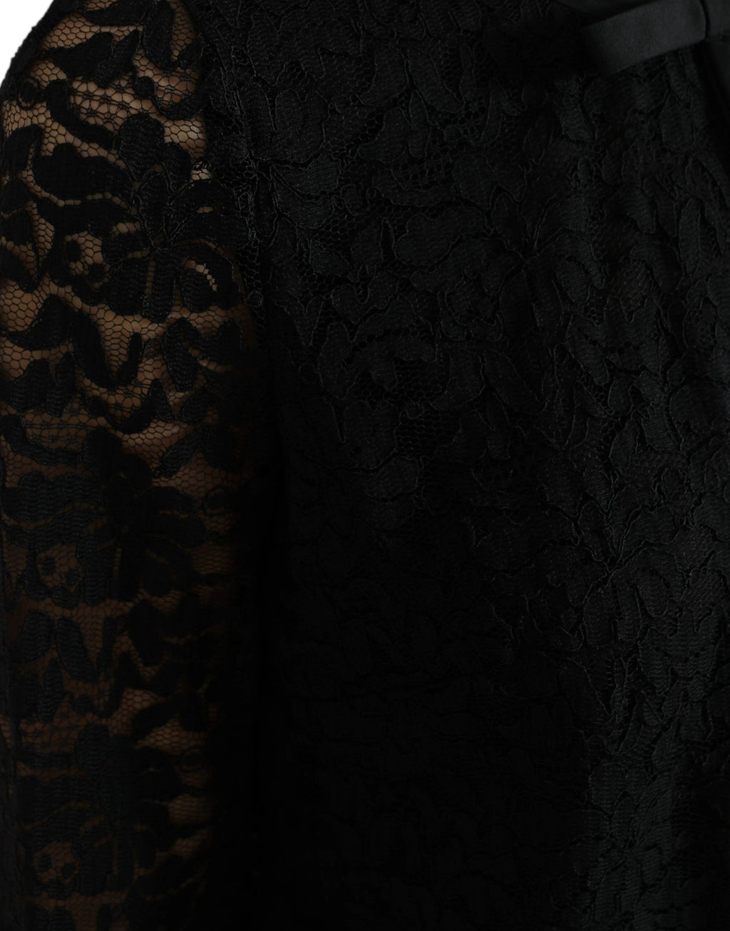 Dolce & Gabbana Black STAFF Blouse Floral Lace Nylon Top by Dolce & Gabbana