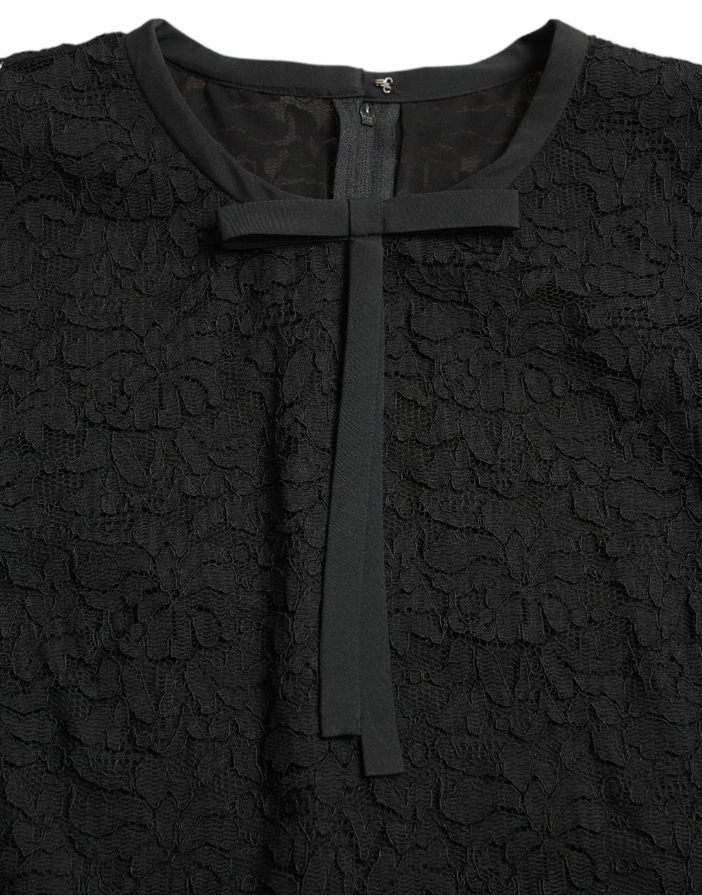 Dolce & Gabbana Black STAFF Blouse Floral Lace Nylon Top by Dolce & Gabbana