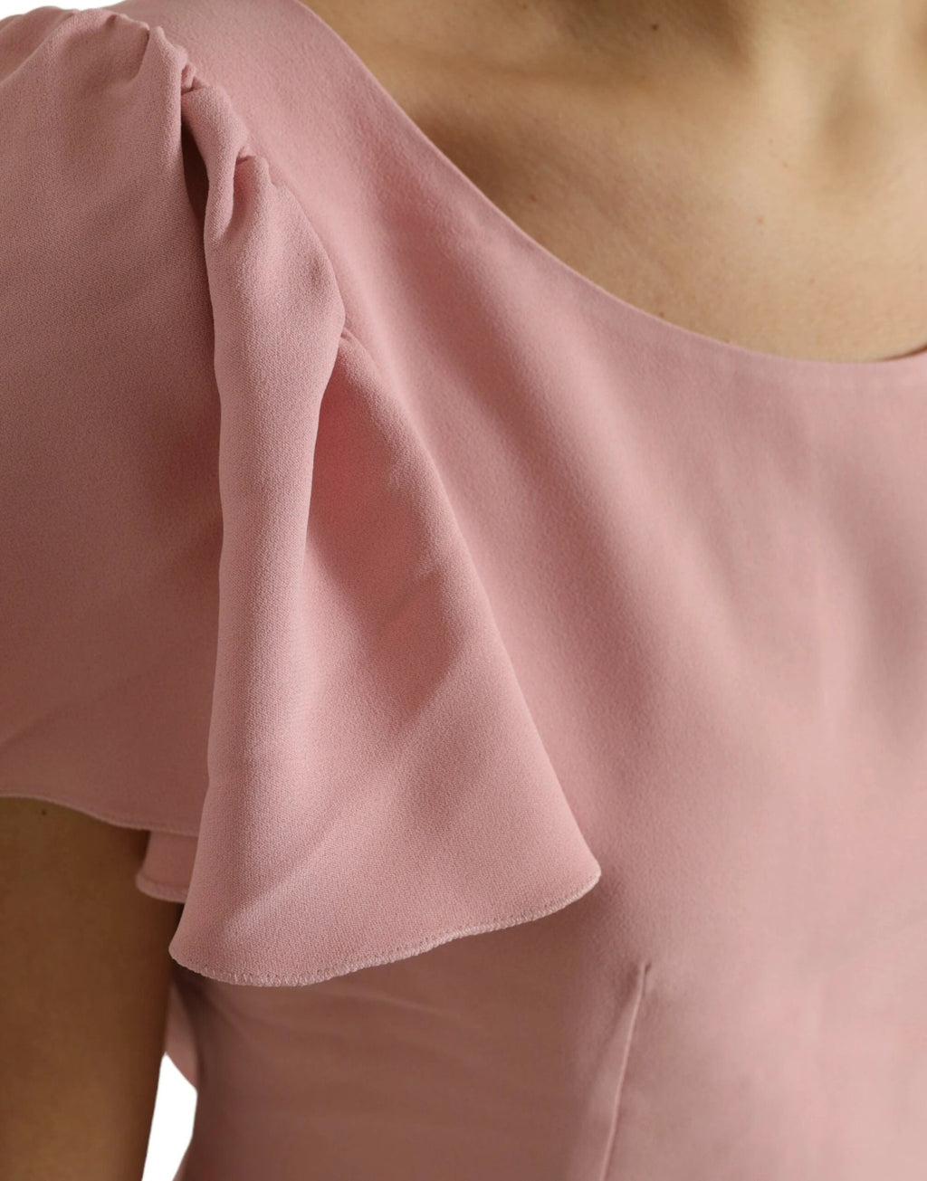 Dolce & Gabbana Pink Short Sleeves Round Neck Blouse Top by Dolce & Gabbana
