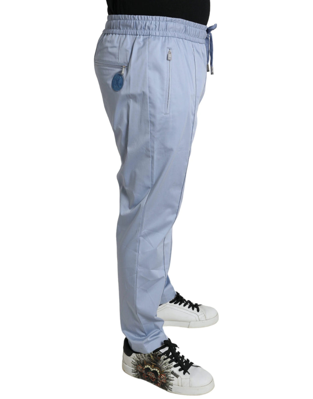 Dolce & Gabbana Light Blue Cotton Stretch Jogger Pants by Dolce & Gabbana
