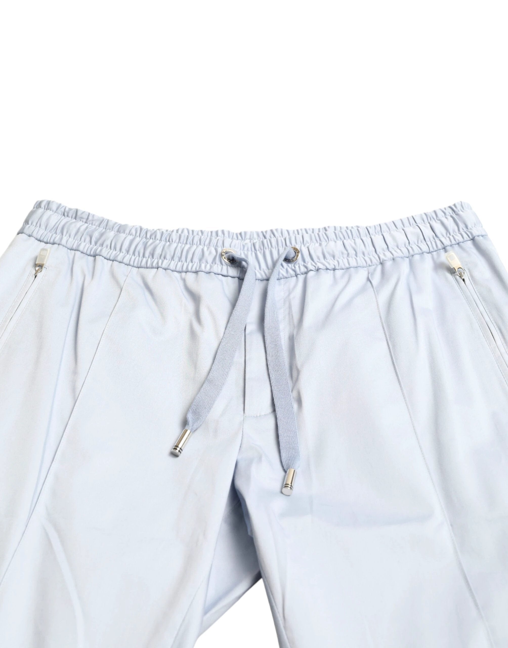 Dolce & Gabbana Light Blue Cotton Stretch Jogger Pants by Dolce & Gabbana