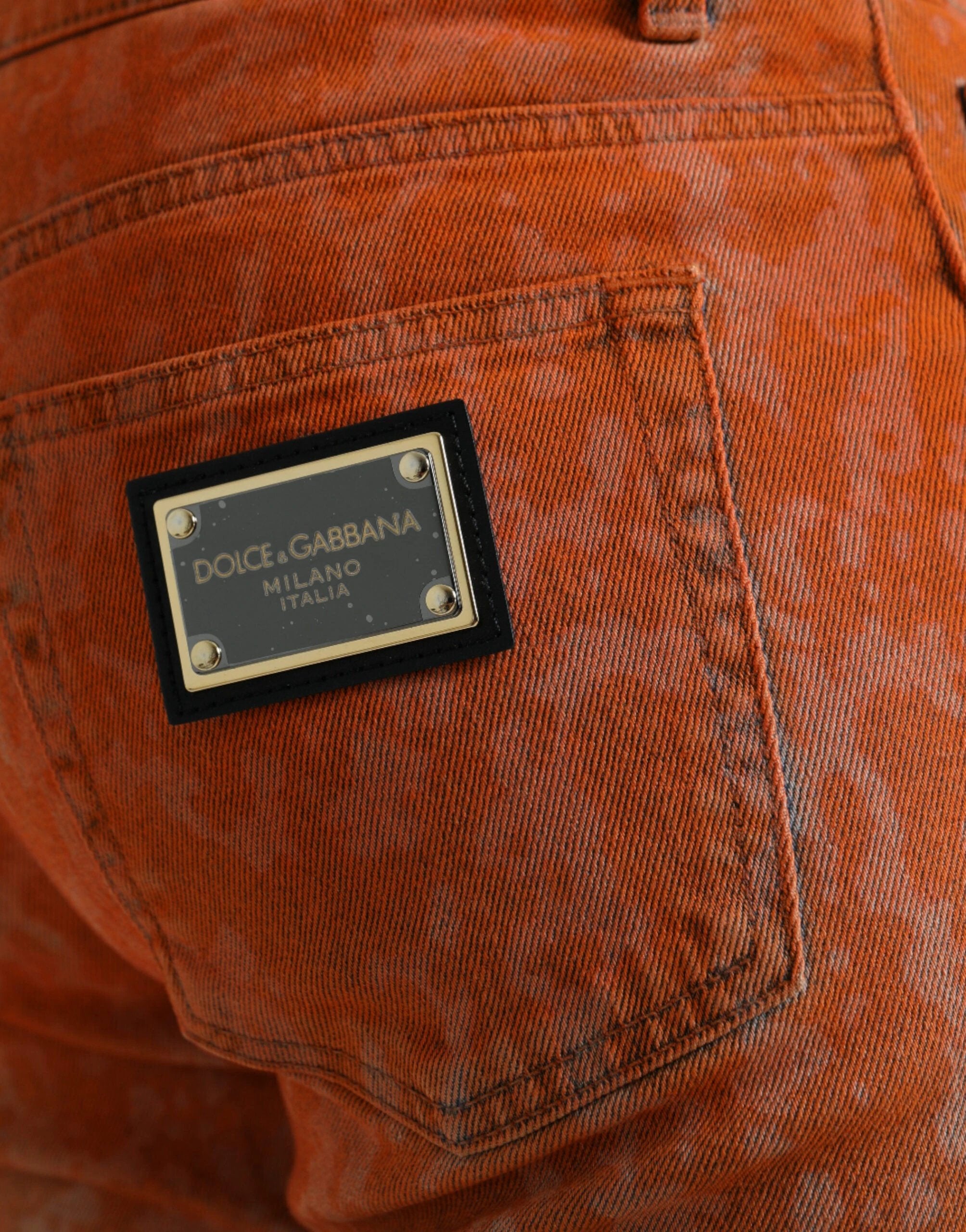 Dolce & Gabbana Multicolor Ombre Cotton Slim Fit Denim Jeans by Dolce & Gabbana