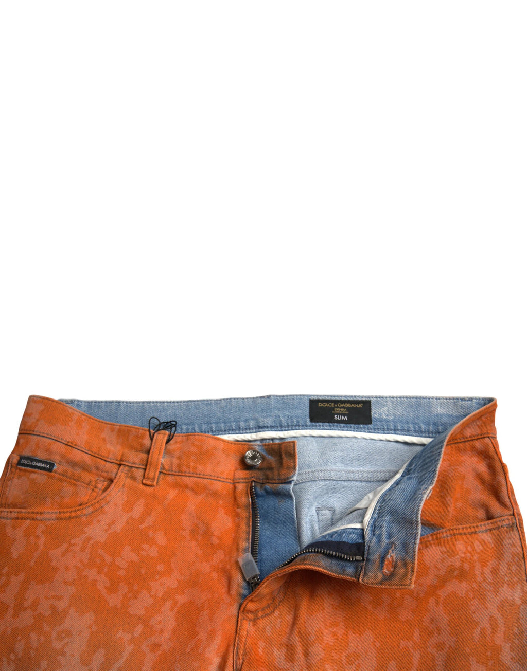 Dolce & Gabbana Multicolor Ombre Cotton Slim Fit Denim Jeans by Dolce & Gabbana