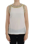 Dolce & Gabbana White crystal embellished tank top by Dolce & Gabbana