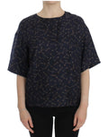 Dolce & Gabbana Blue gold key print silk blouse by Dolce & Gabbana