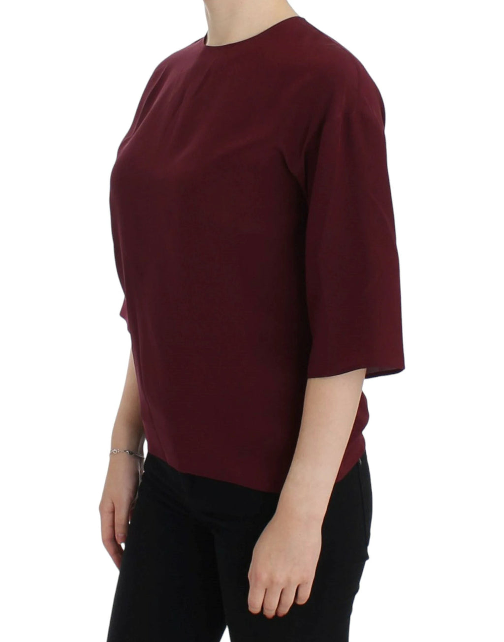 Dolce & Gabbana Red 3/4 sleeve silk blouse by Dolce & Gabbana