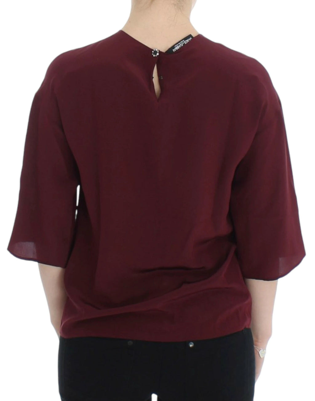Dolce & Gabbana Red 3/4 sleeve silk blouse by Dolce & Gabbana