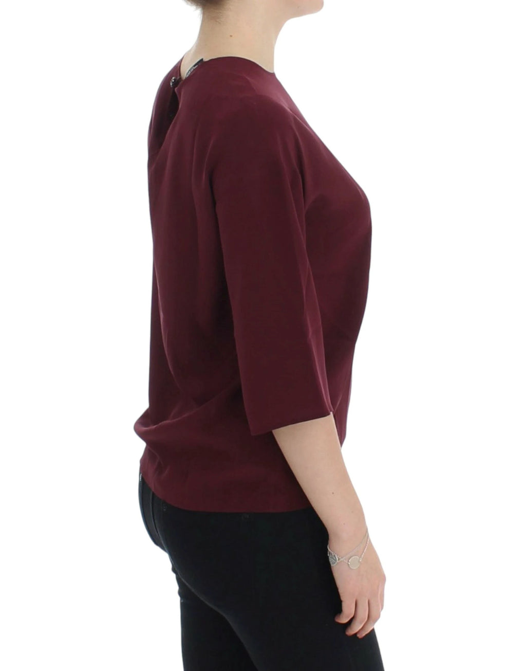 Dolce & Gabbana Red 3/4 sleeve silk blouse by Dolce & Gabbana