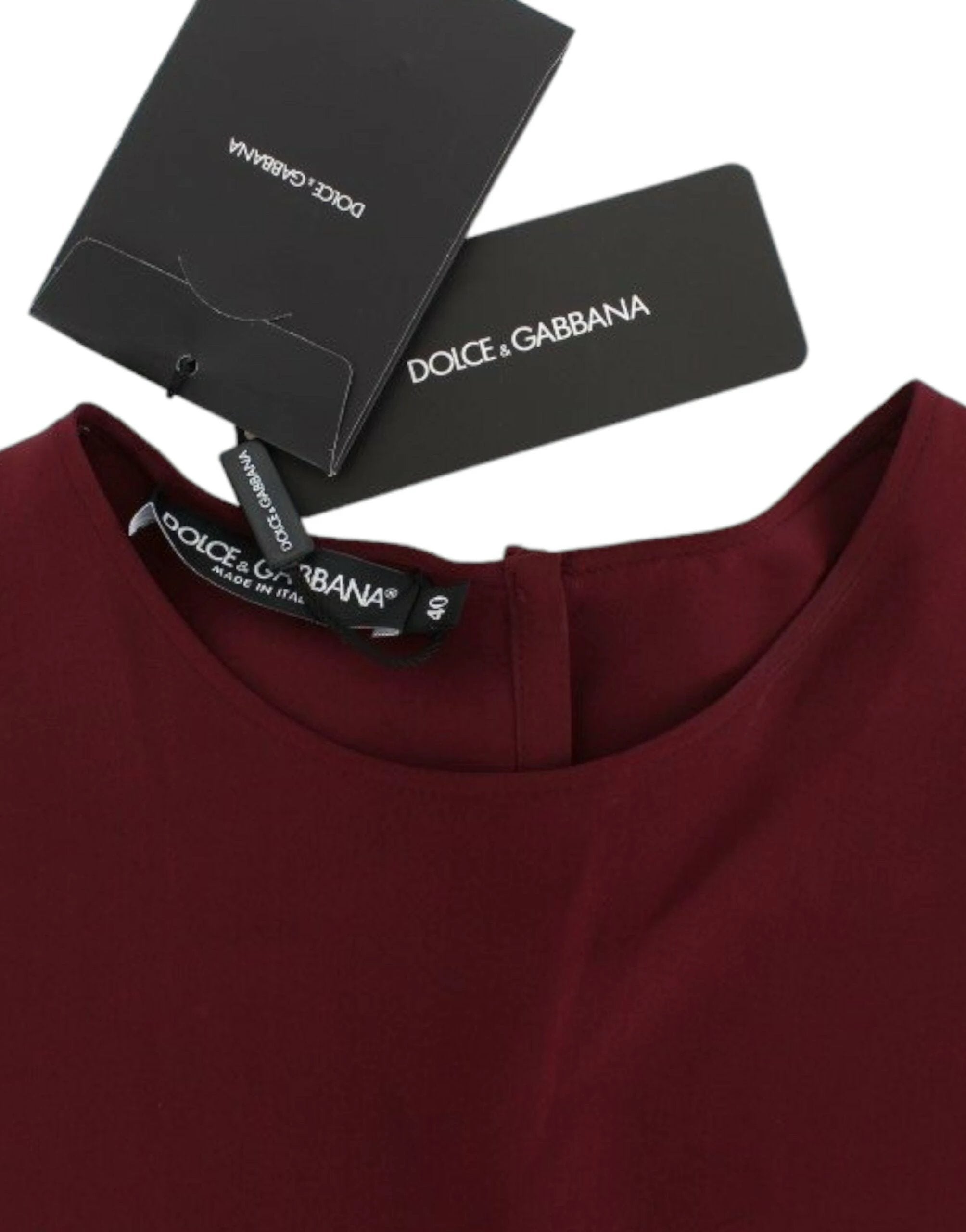 Dolce & Gabbana Red 3/4 sleeve silk blouse by Dolce & Gabbana