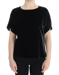 Dolce & Gabbana Black velvet shortsleeved blouse by Dolce & Gabbana
