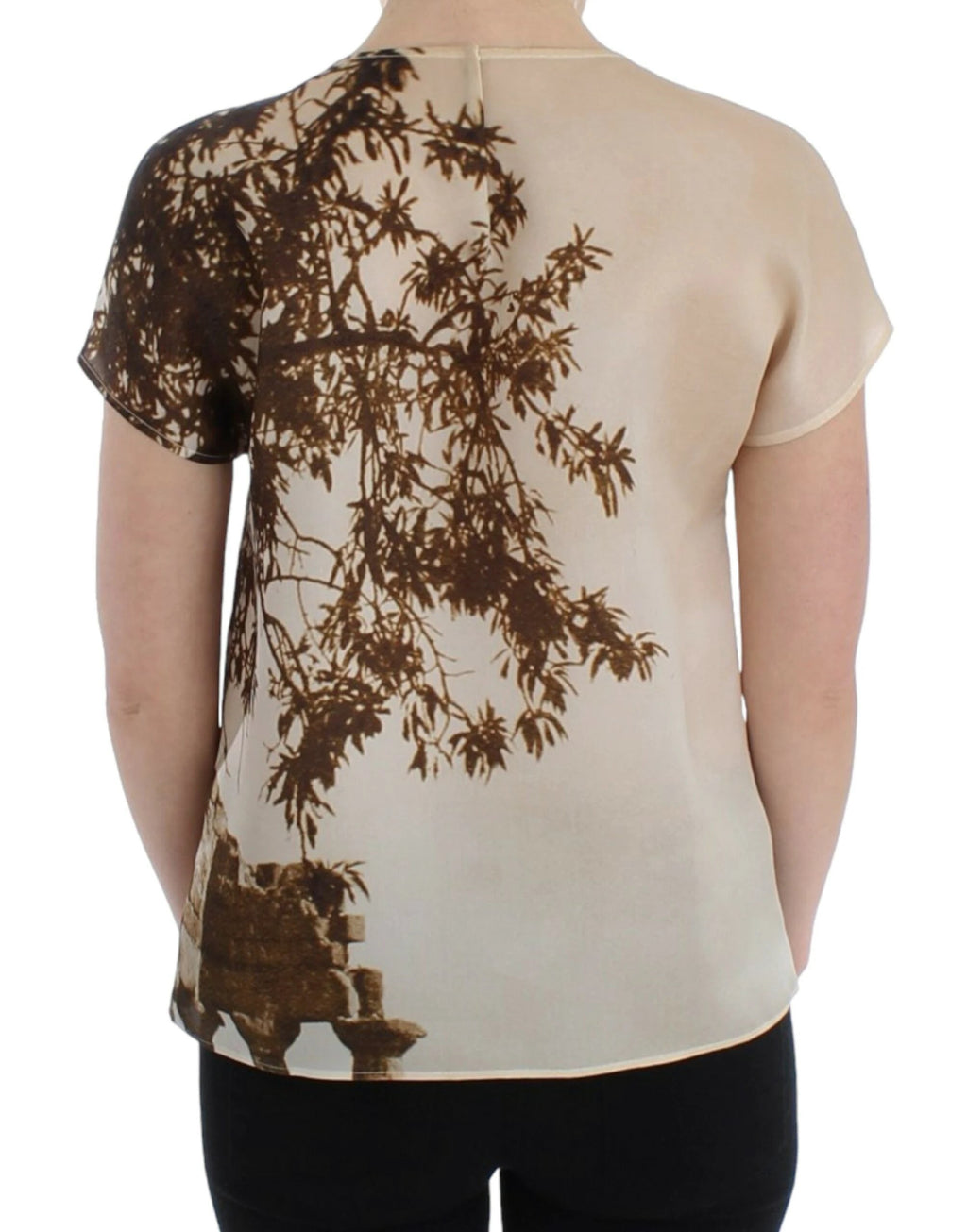 Dolce & Gabbana Brown Taormina silk blouse by Dolce & Gabbana