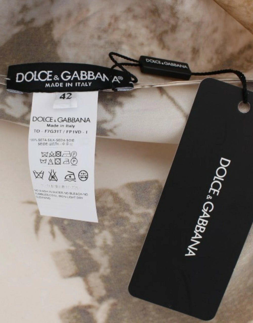 Dolce & Gabbana Brown Taormina silk blouse by Dolce & Gabbana