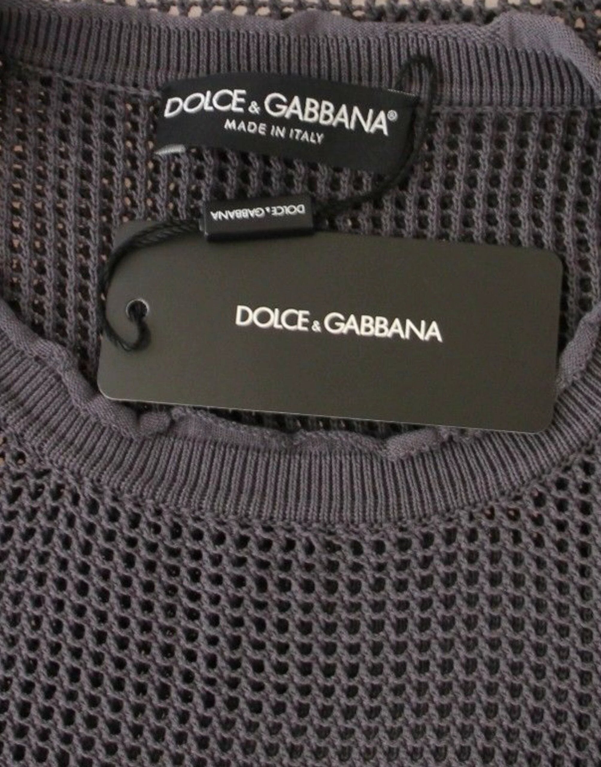 Dolce & Gabbana Purple Runway Netz Pullover Netted Sweater by Dolce & Gabbana