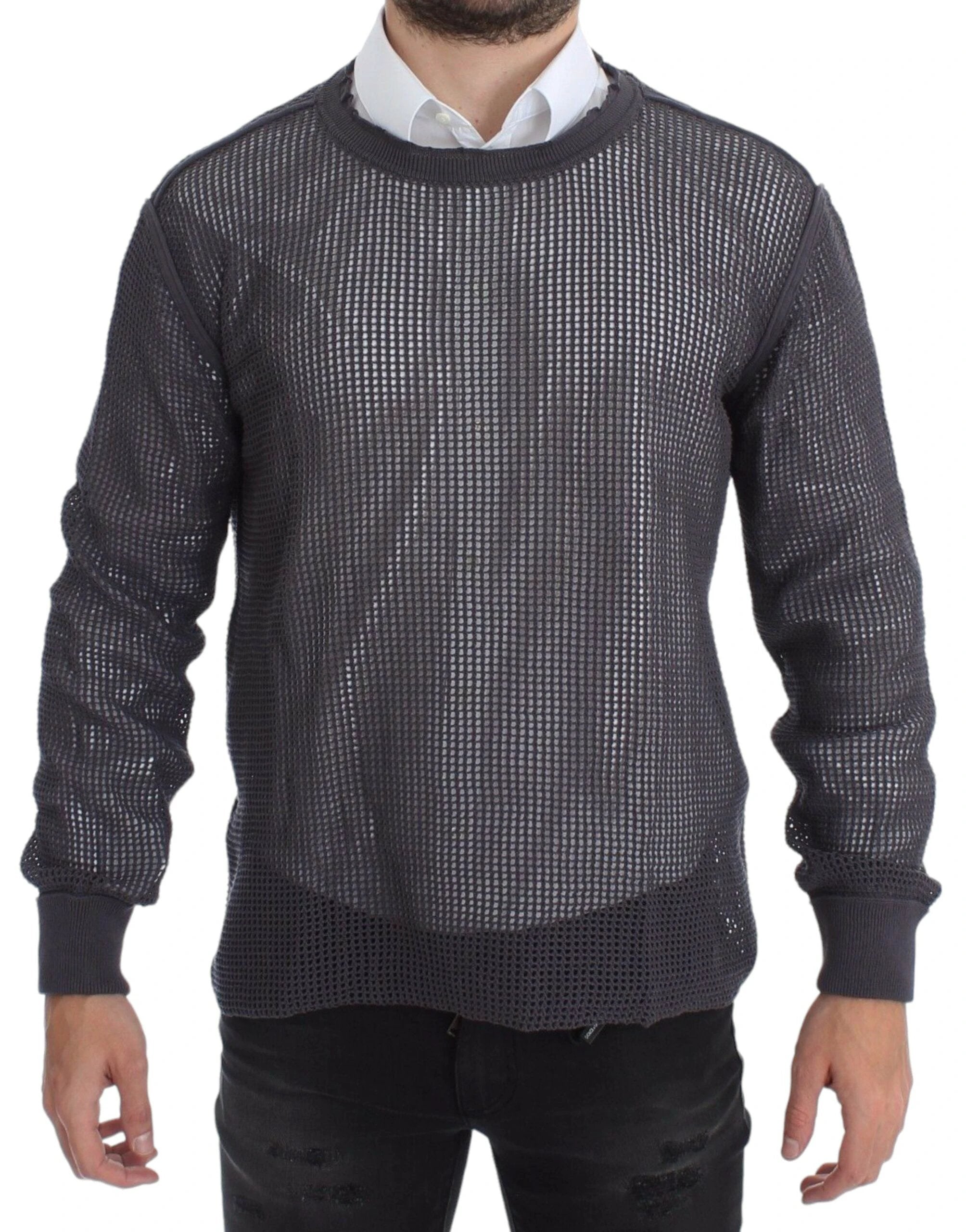 Dolce & Gabbana Purple Runway Netz Pullover Netted Sweater by Dolce & Gabbana