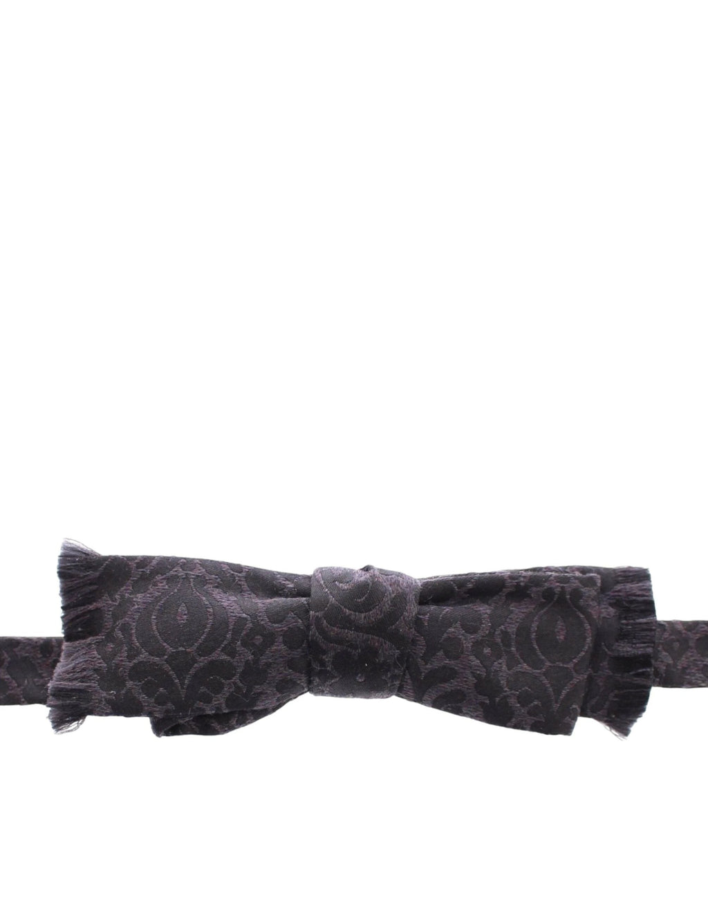 Dolce & Gabbana Gray Black Wool Bow Tie by Dolce & Gabbana