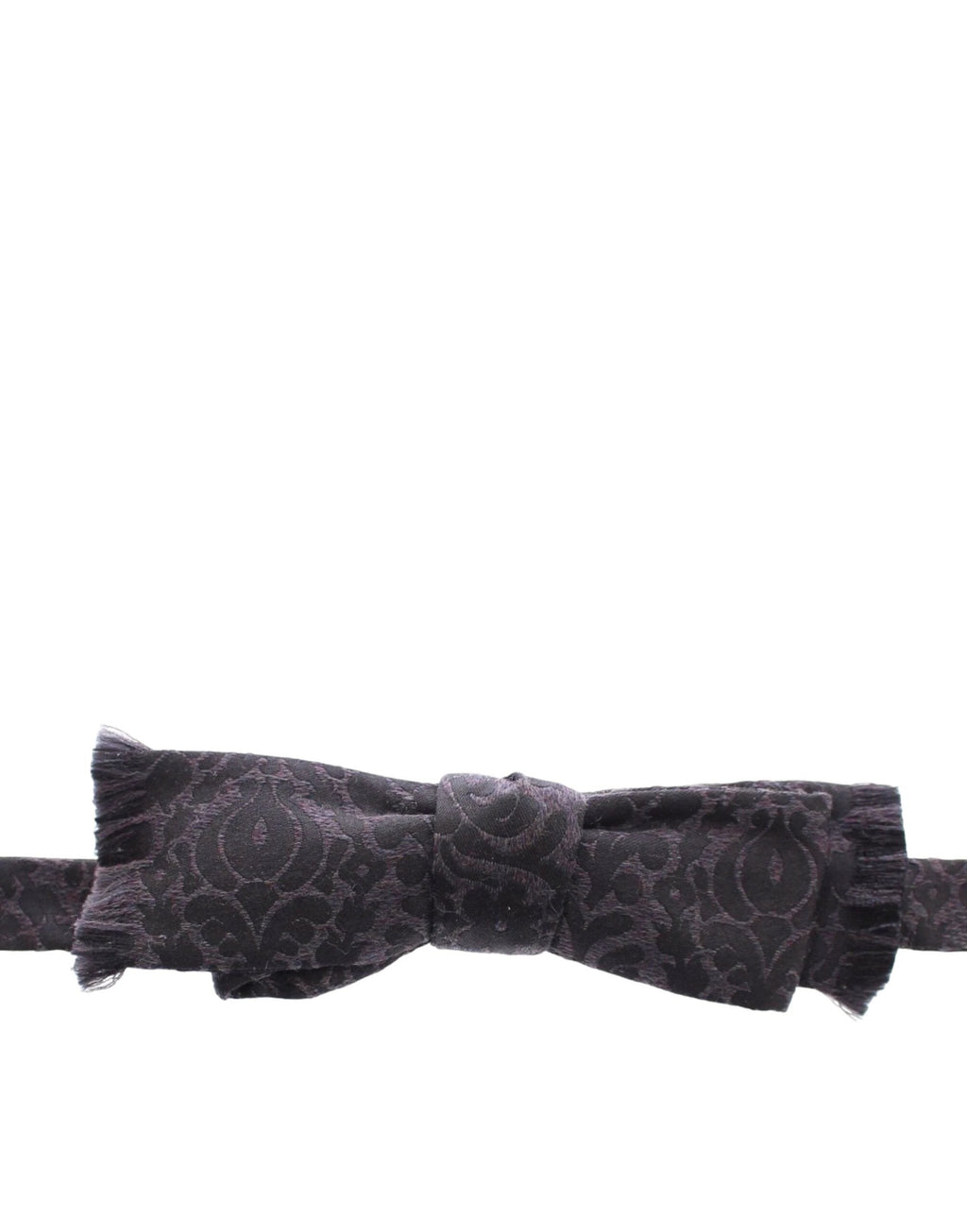 Dolce & Gabbana Gray Black Wool Bow Tie by Dolce & Gabbana