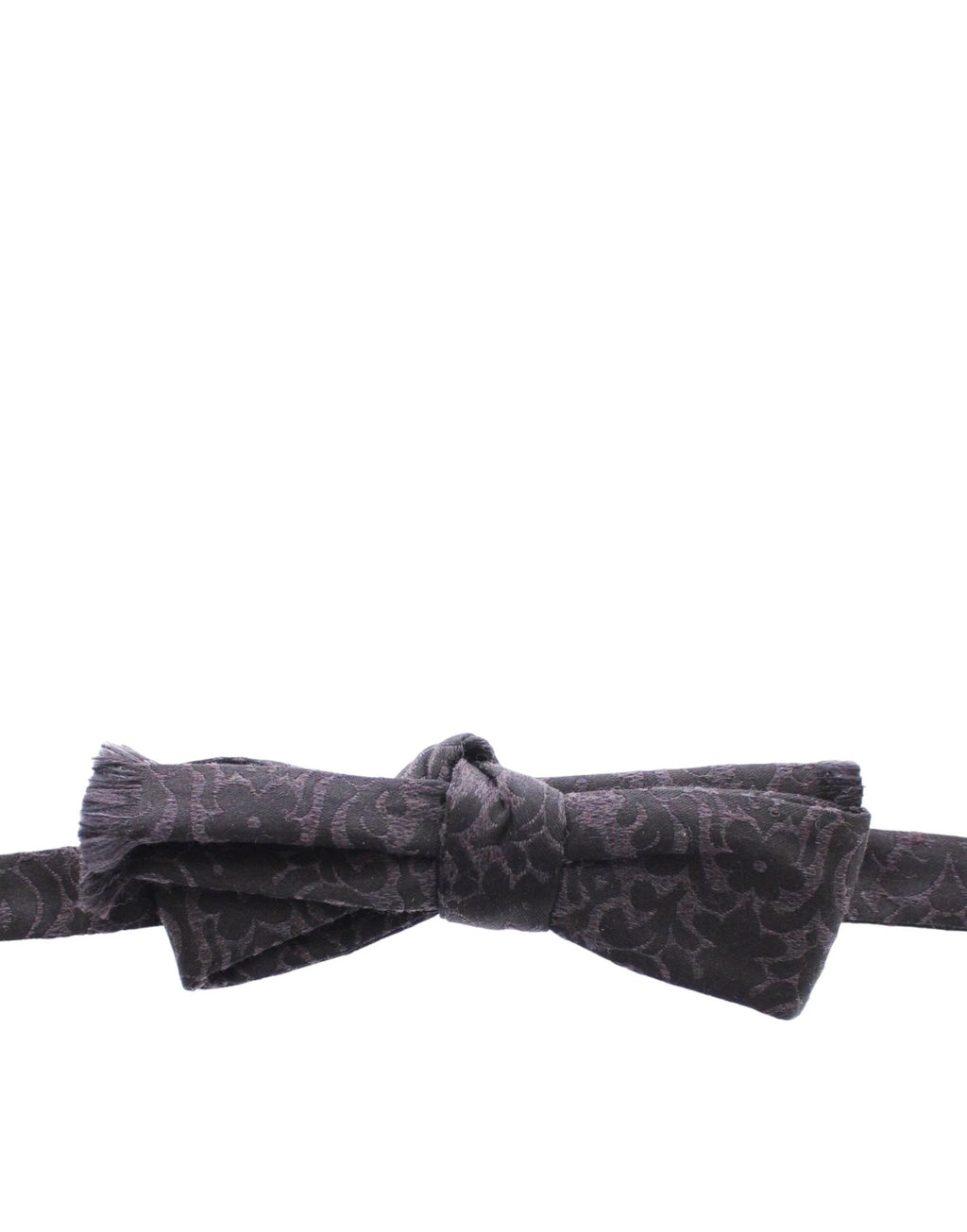 Dolce & Gabbana Gray Black Wool Bow Tie by Dolce & Gabbana