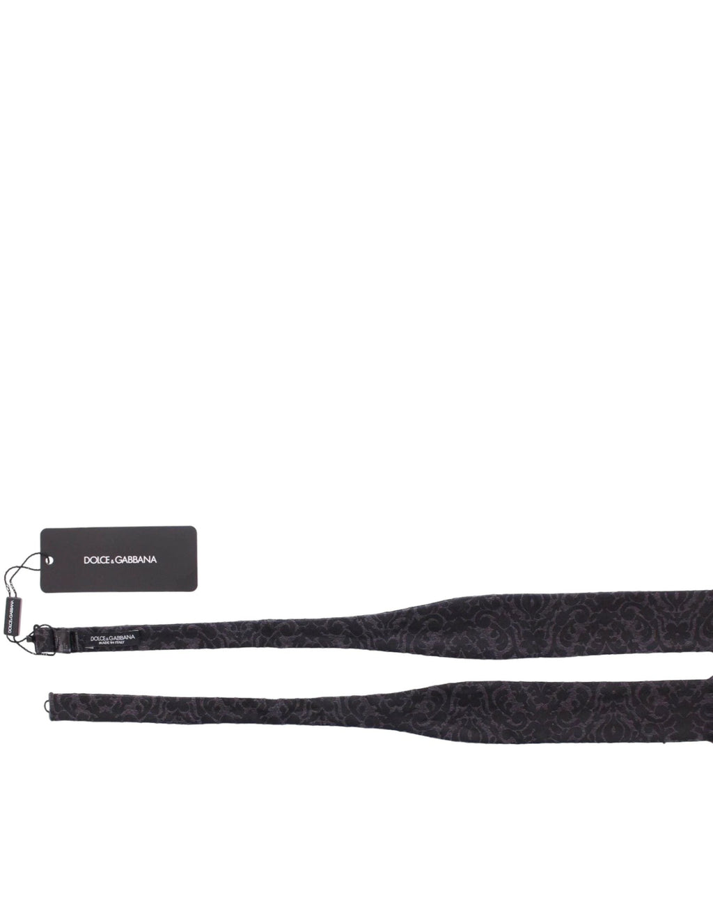 Dolce & Gabbana Gray Black Wool Bow Tie by Dolce & Gabbana