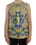 Dolce & Gabbana Multicolor Majolica Embroidered Sweater by Dolce & Gabbana