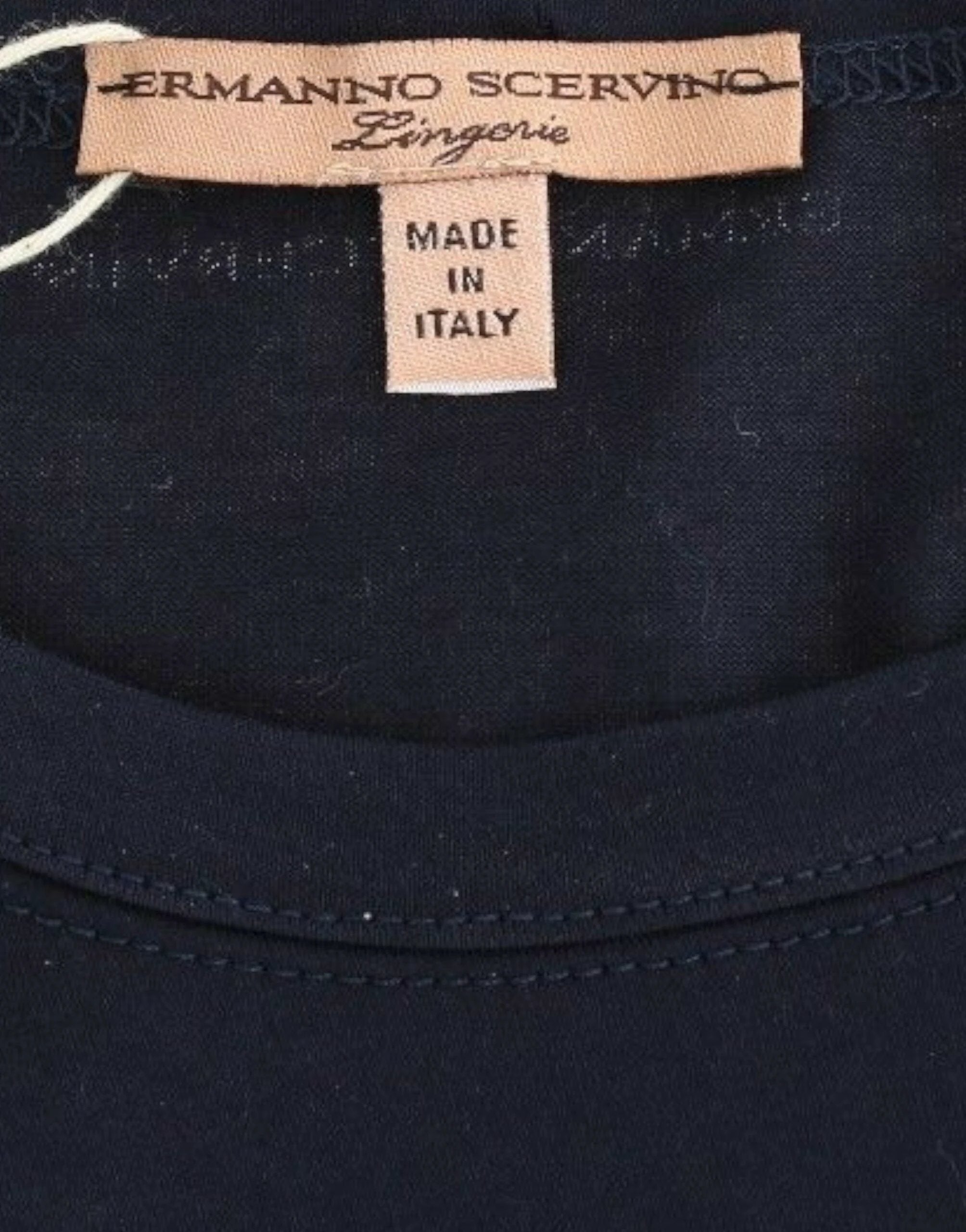 Ermanno Scervino Lingerie Blue Crewneck Cotton Logo T-shirt by Ermanno Scervino