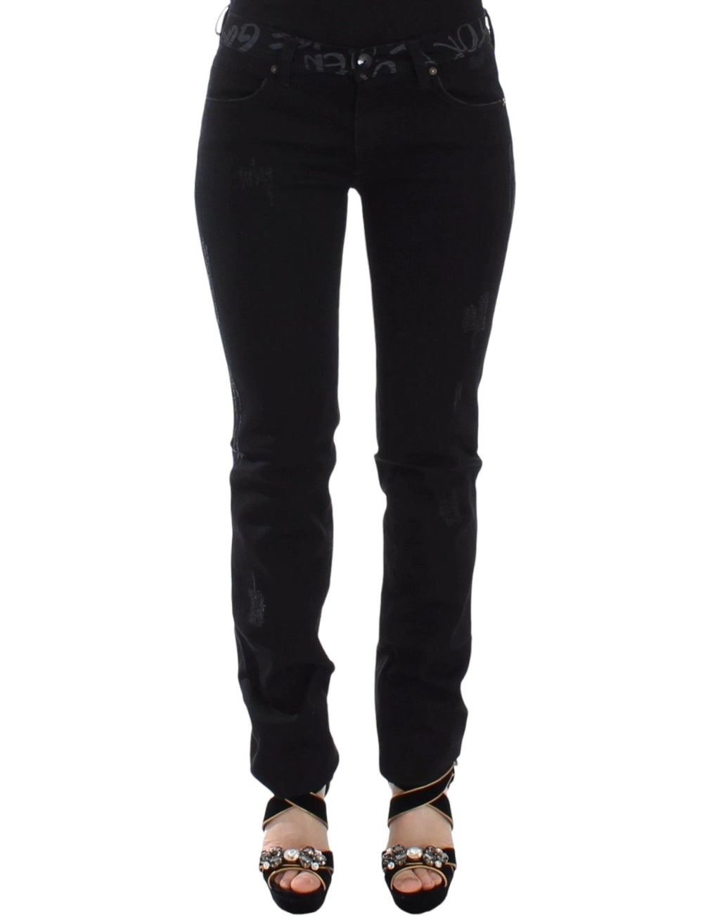 Ermanno Scervino Black Slim Jeans Denim Pants Skinny Stretch by Ermanno Scervino