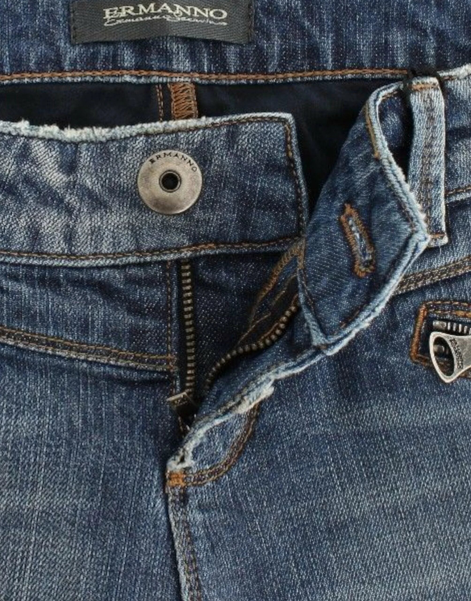 Ermanno Scervino Blue Slim Jeans Denim Pants Straight Stretch by Ermanno Scervino