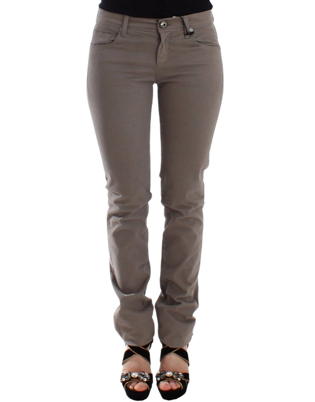 Ermanno Scervino Taupe Beige Slim Jeans Denim Pants Skinny by Ermanno Scervino