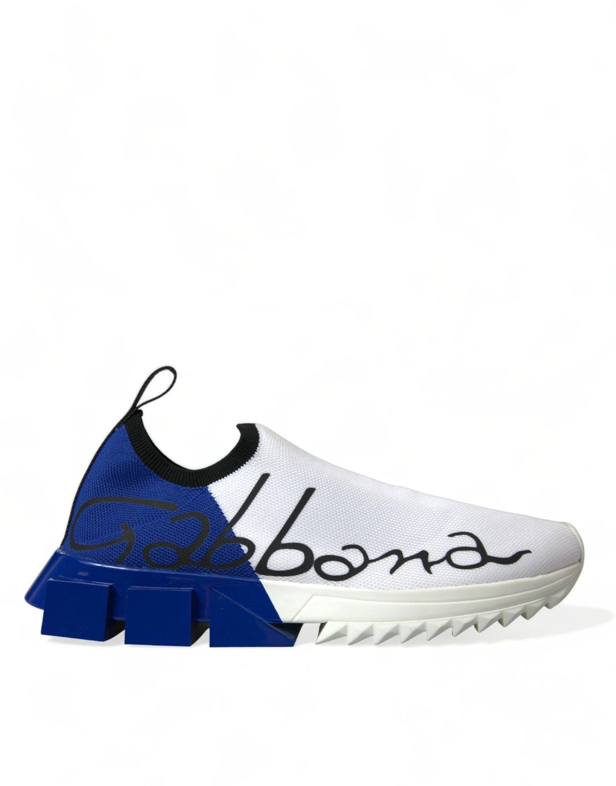 Dolce & Gabbana White Blue Sorrento Low Top Men Casual Sneakers Shoes by Dolce & Gabbana