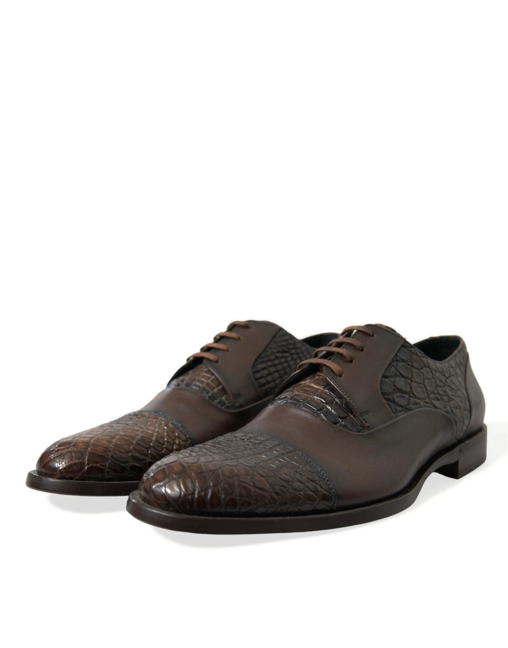 Dolce & Gabbana Brown Exotic Leather Lace Up Oxford Dress Shoes by Dolce & Gabbana