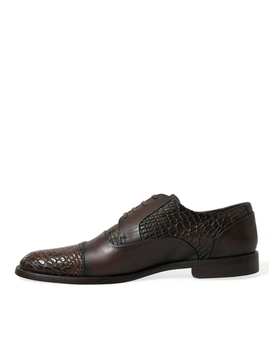 Dolce & Gabbana Brown Exotic Leather Lace Up Oxford Dress Shoes by Dolce & Gabbana