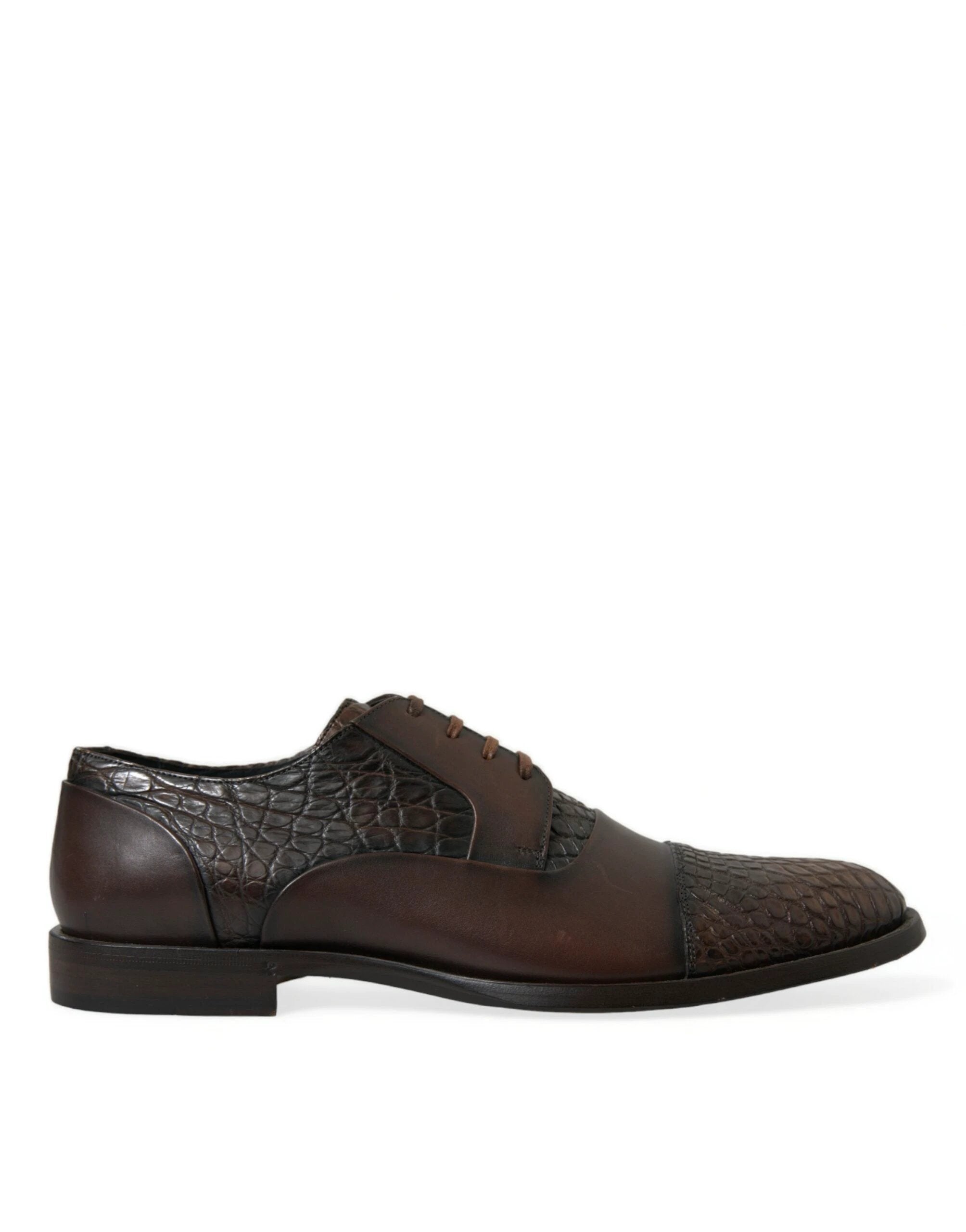 Dolce & Gabbana Brown Exotic Leather Lace Up Oxford Dress Shoes by Dolce & Gabbana