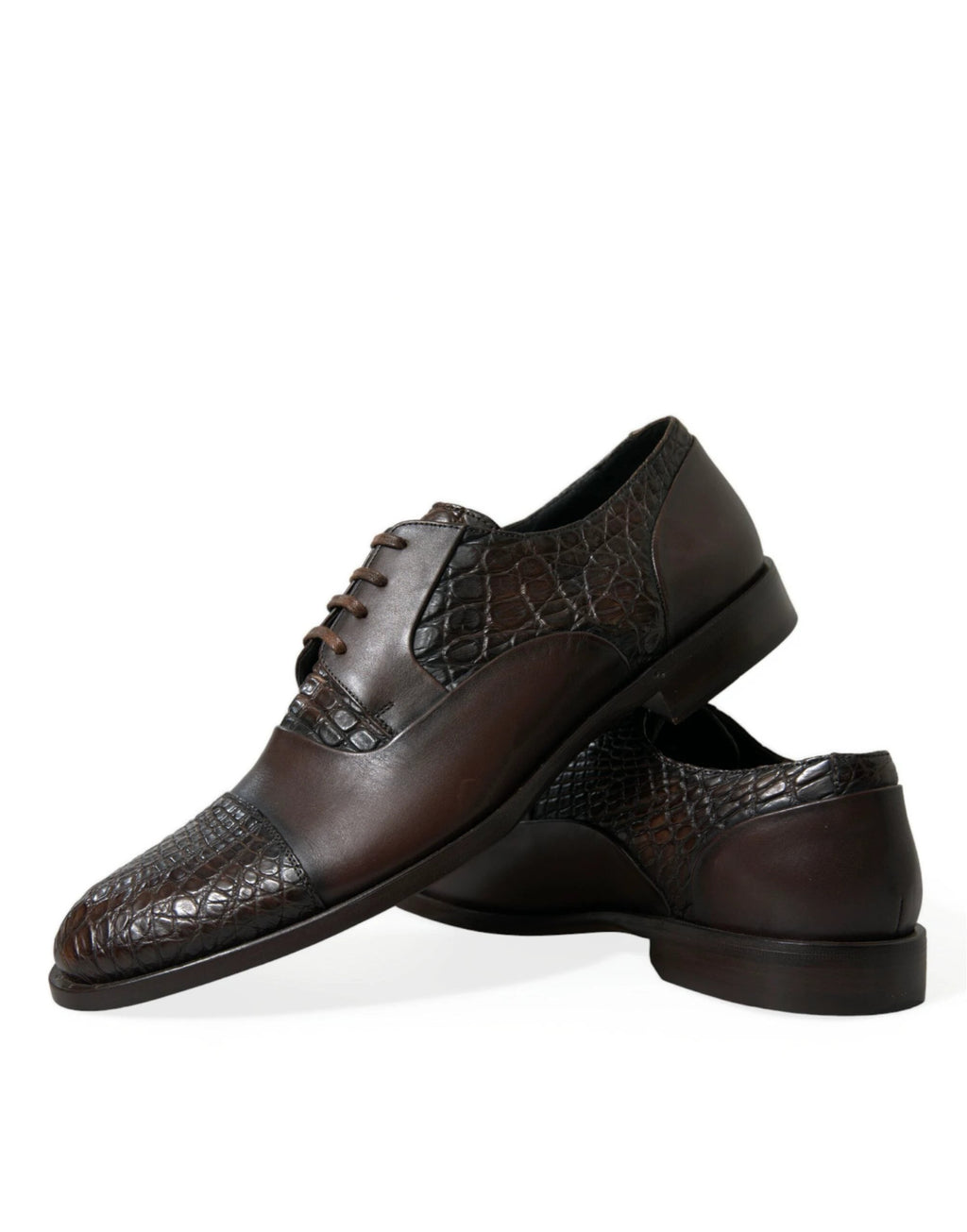 Dolce & Gabbana Brown Exotic Leather Lace Up Oxford Dress Shoes by Dolce & Gabbana
