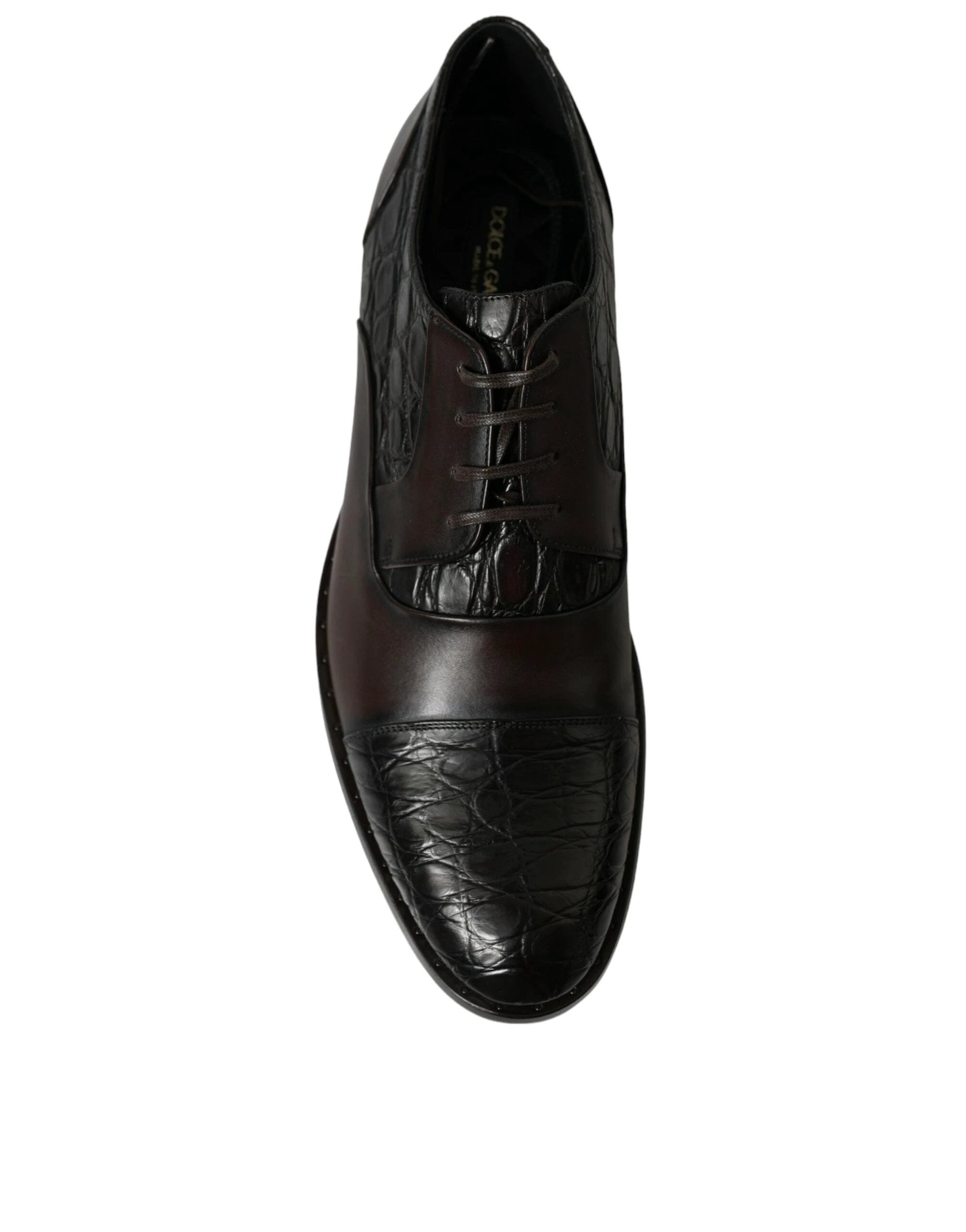 Dolce & Gabbana Brown Exotic Leather Formal Men Dress Shoes by Dolce & Gabbana