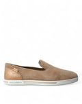 Dolce & Gabbana Beige Suede Caiman Men Loafers Slippers Shoes by Dolce & Gabbana