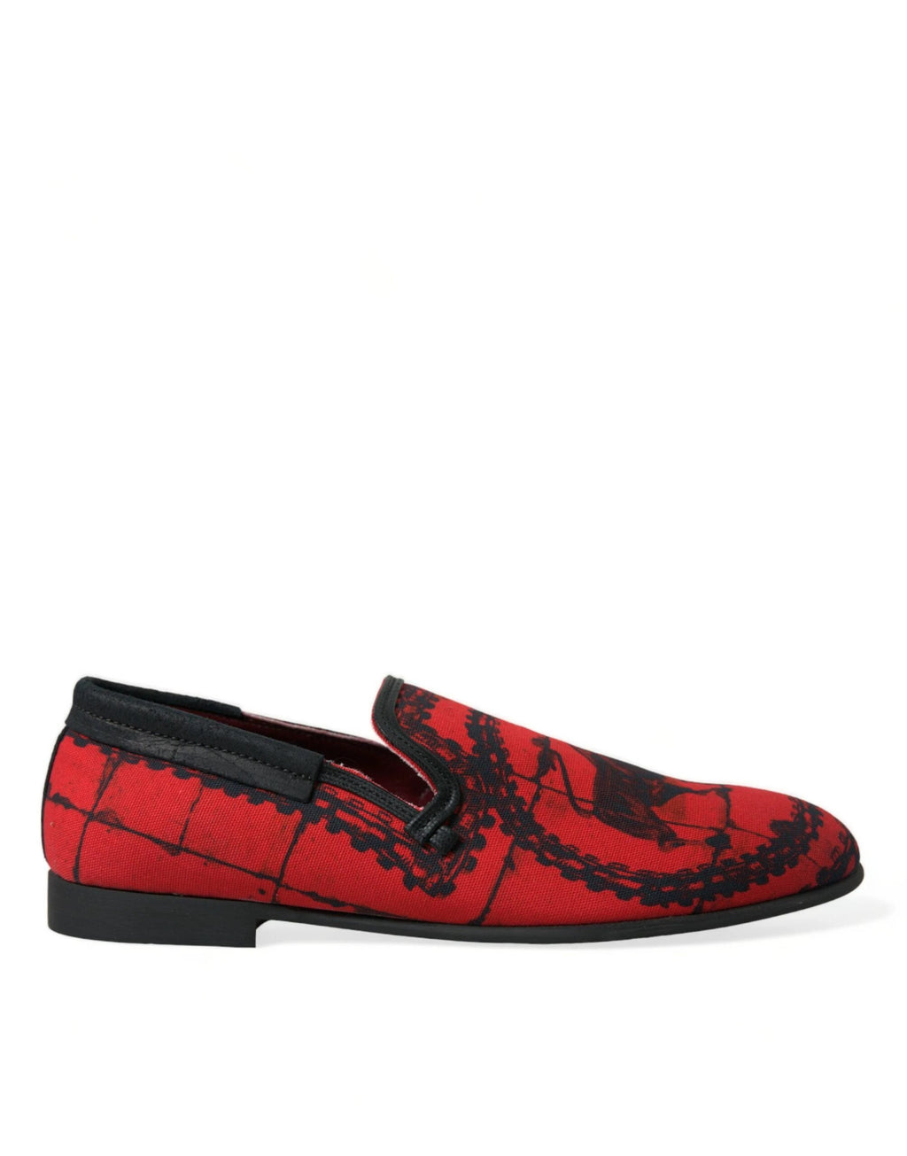 Dolce & Gabbana Red Black Torero Loafers Slippers Men Shoes by Dolce & Gabbana