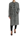 Dolce & Gabbana Black White Houndstooth Trench Coat Jacket by Dolce & Gabbana