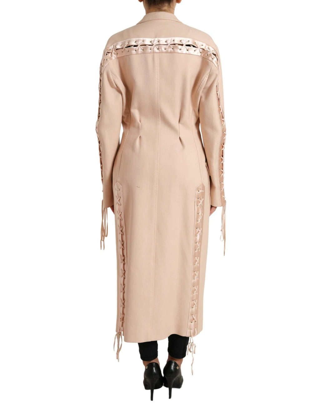 Dolce & Gabbana Beige Cotton Single Breasted Long Coat Jacket by Dolce & Gabbana