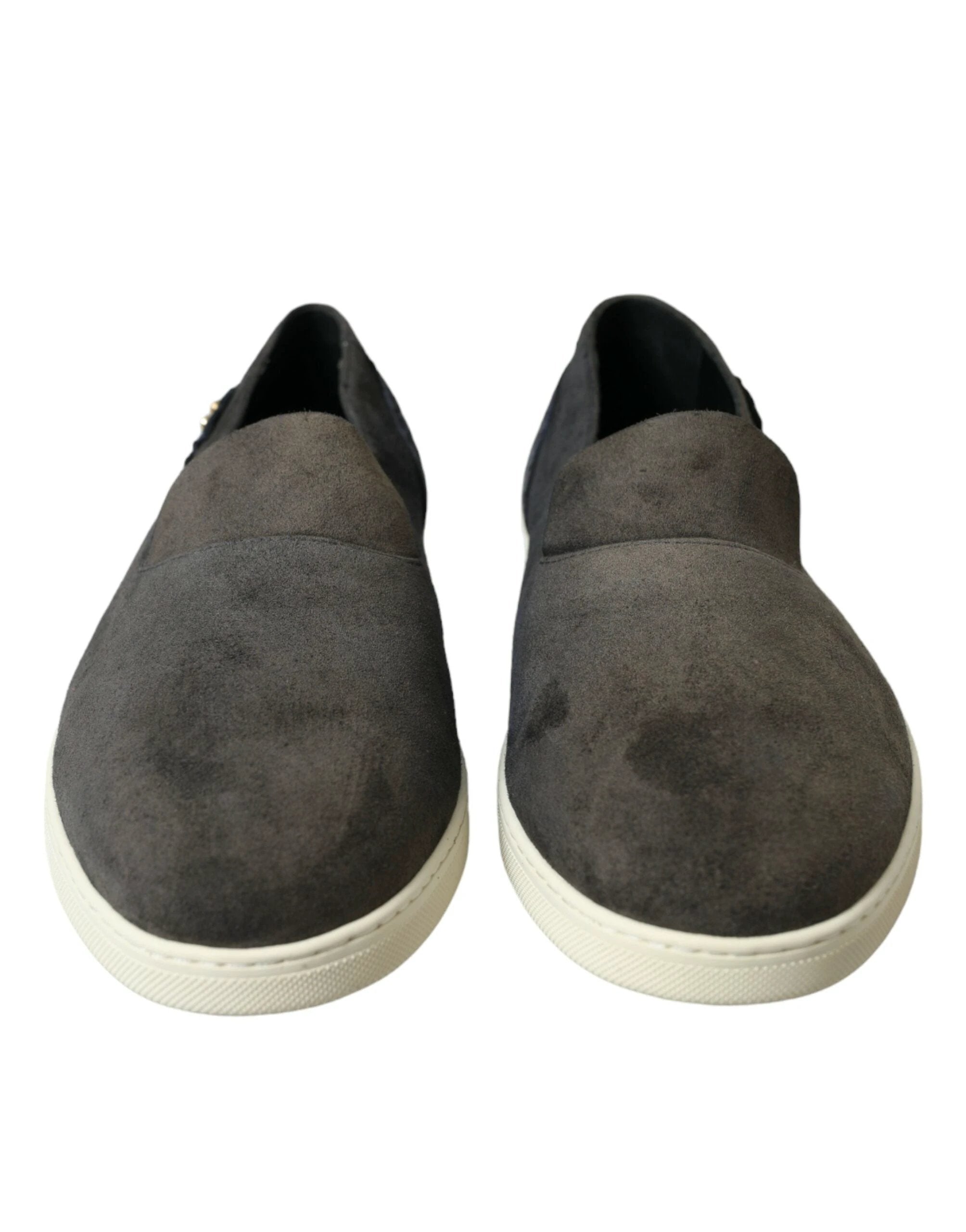 Dolce & Gabbana Blue Suede Caiman Men Loafers Slippers Shoes by Dolce & Gabbana