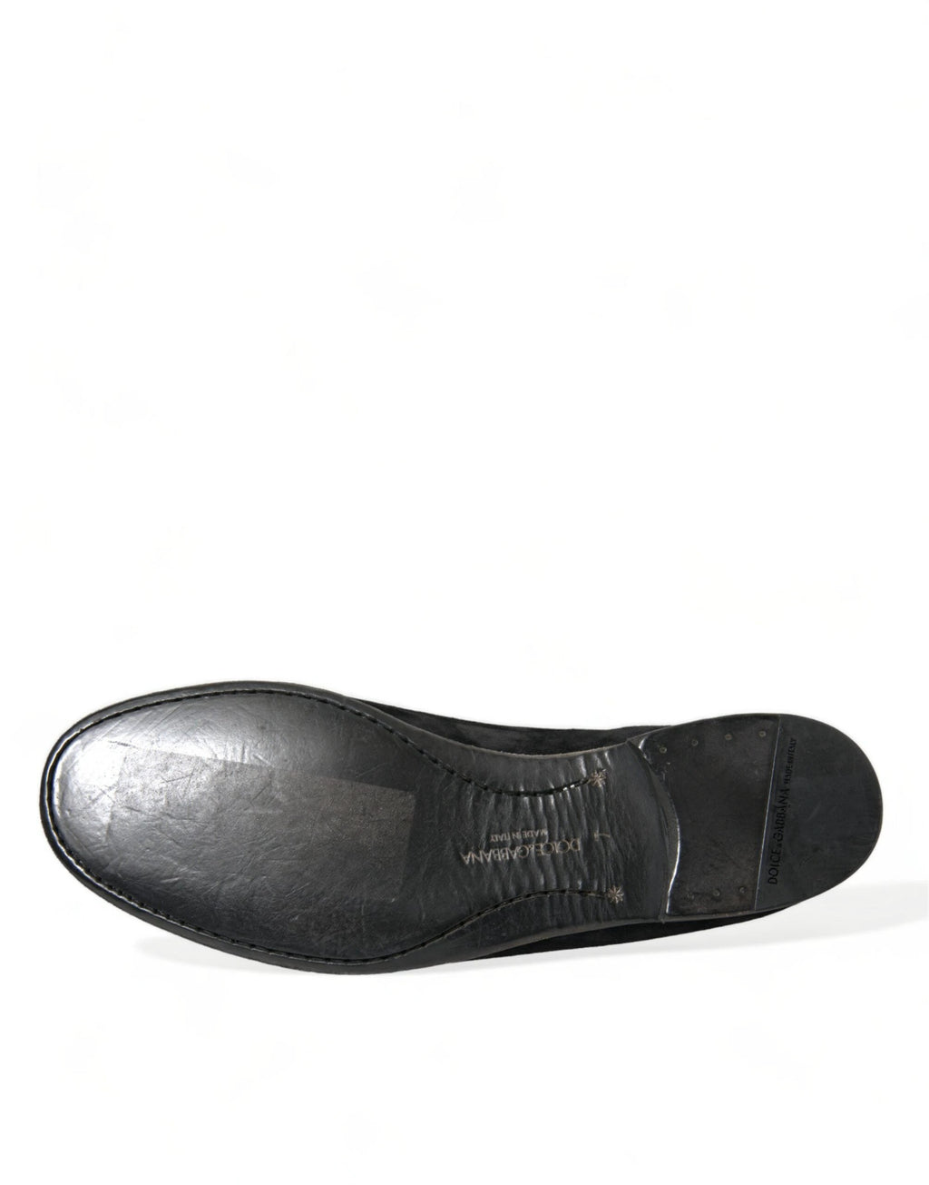 Dolce & Gabbana Black RUNWAY Velour AMALFI Loafers Shoes by Dolce & Gabbana