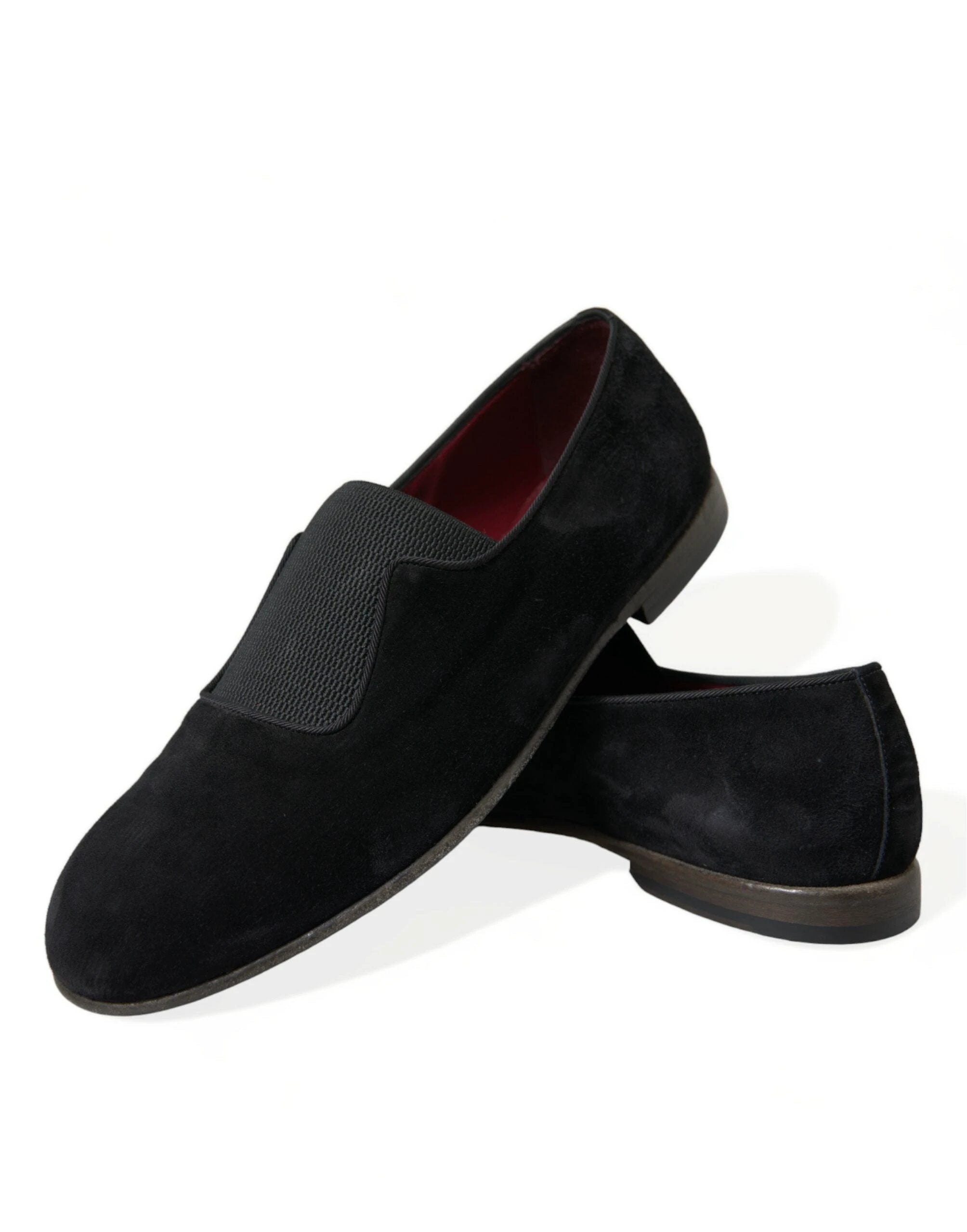 Dolce & Gabbana Black RUNWAY Velour AMALFI Loafers Shoes by Dolce & Gabbana