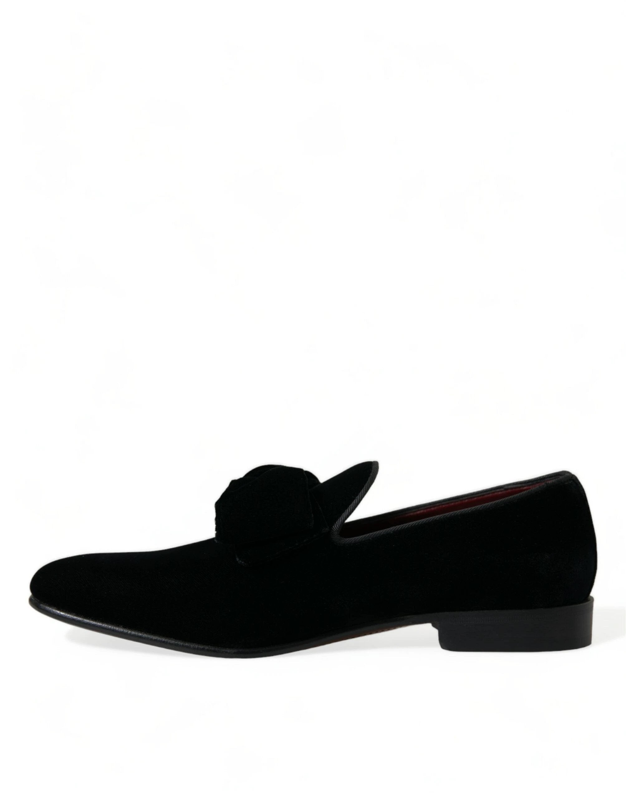 Dolce & Gabbana Black Velvet Loafers Formal Dress Shoes by Dolce & Gabbana