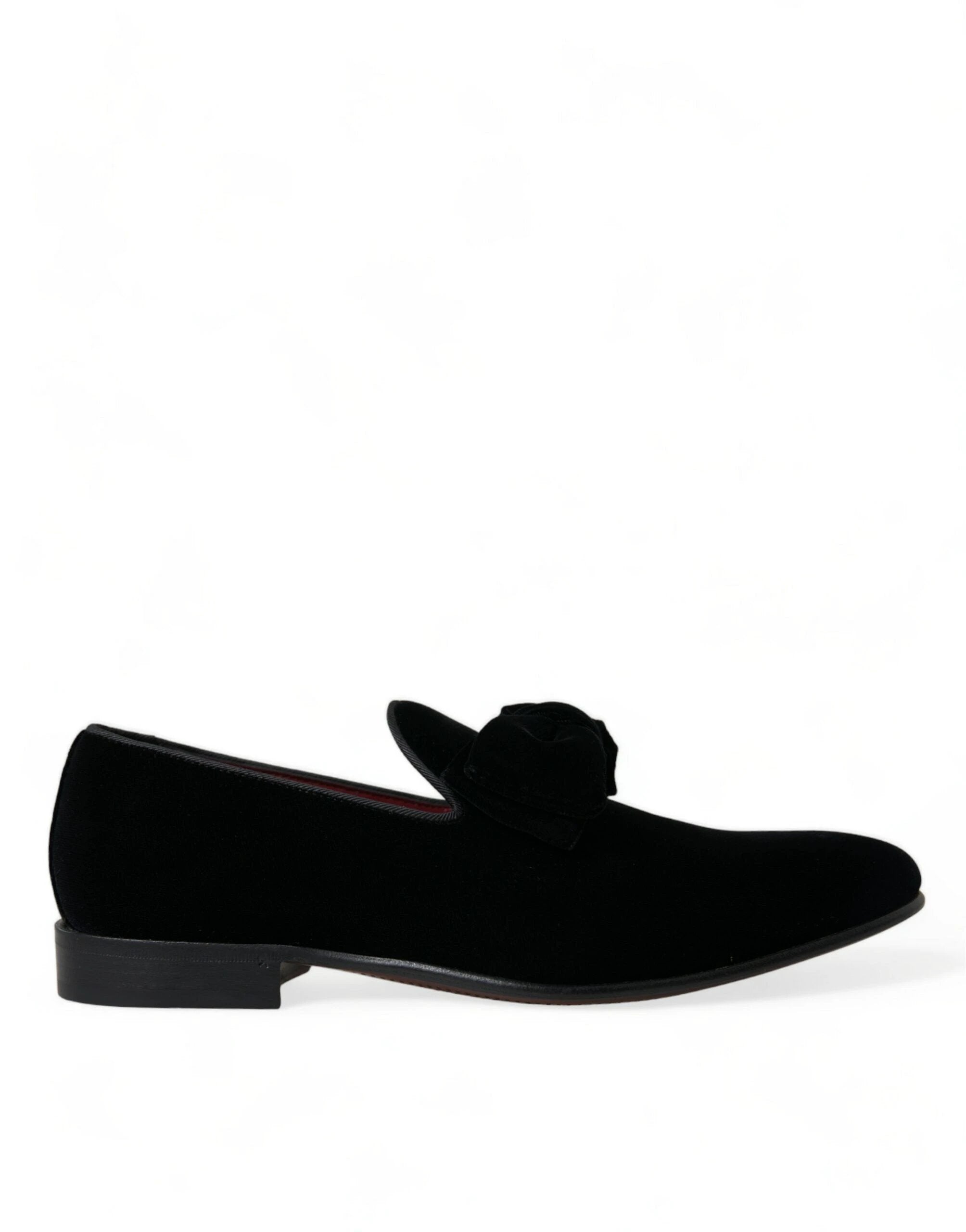 Dolce & Gabbana Black Velvet Loafers Formal Dress Shoes by Dolce & Gabbana