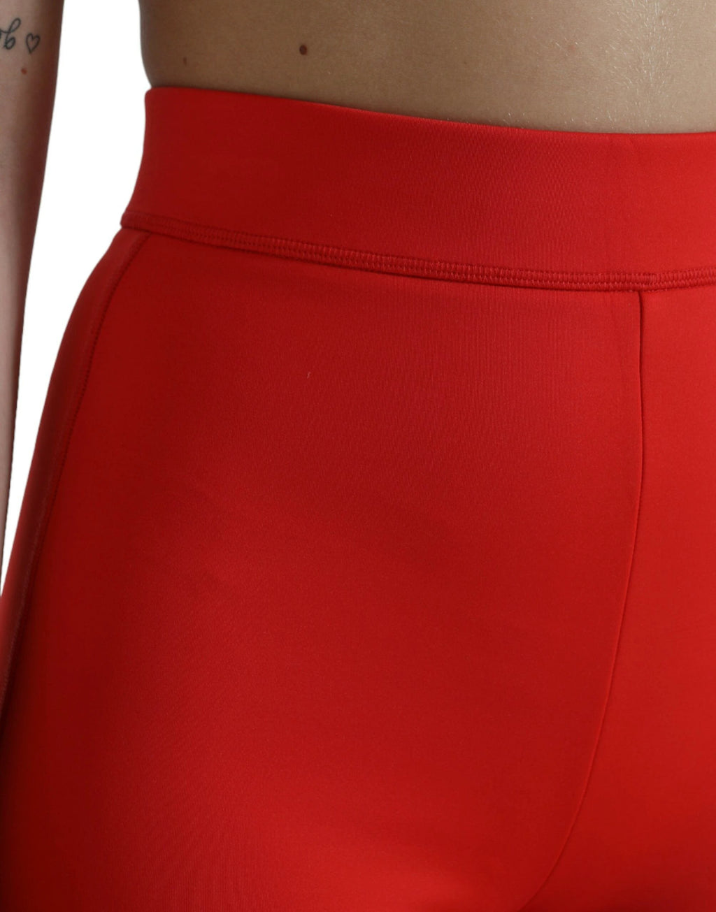 Dolce & Gabbana Red Nylon Stretch Slim Leggings Pants by Dolce & Gabbana