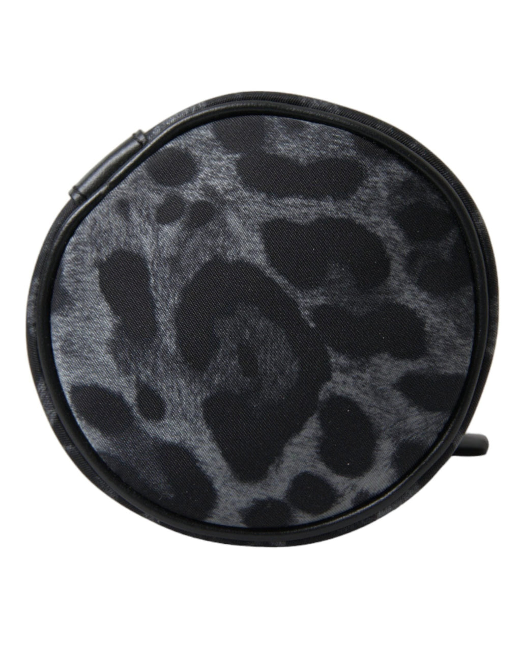 Dolce & Gabbana Black Leopard Round Slim Tote Bottle Cage Bag by Dolce & Gabbana