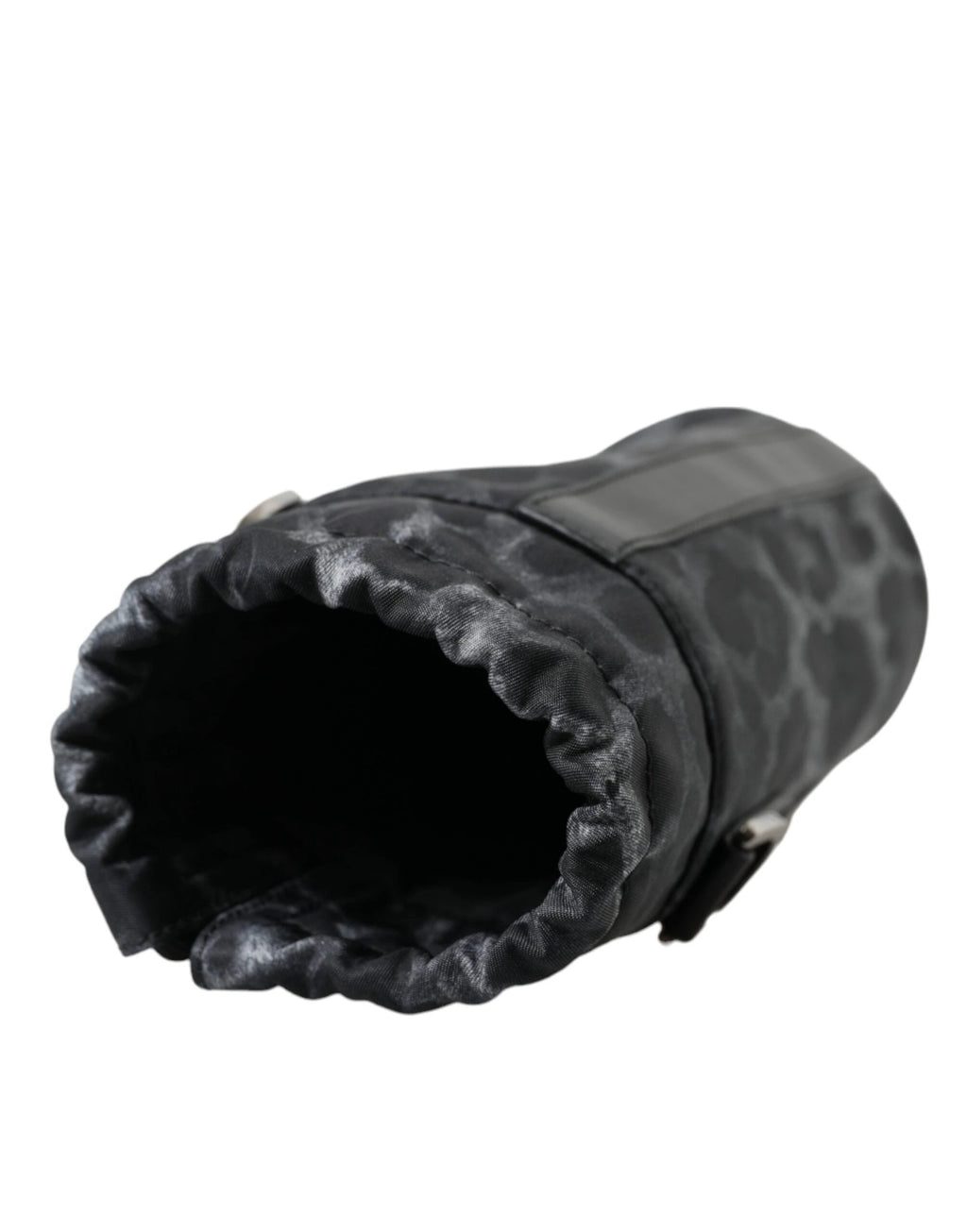 Dolce & Gabbana Black Leopard Round Slim Tote Bottle Cage Bag by Dolce & Gabbana