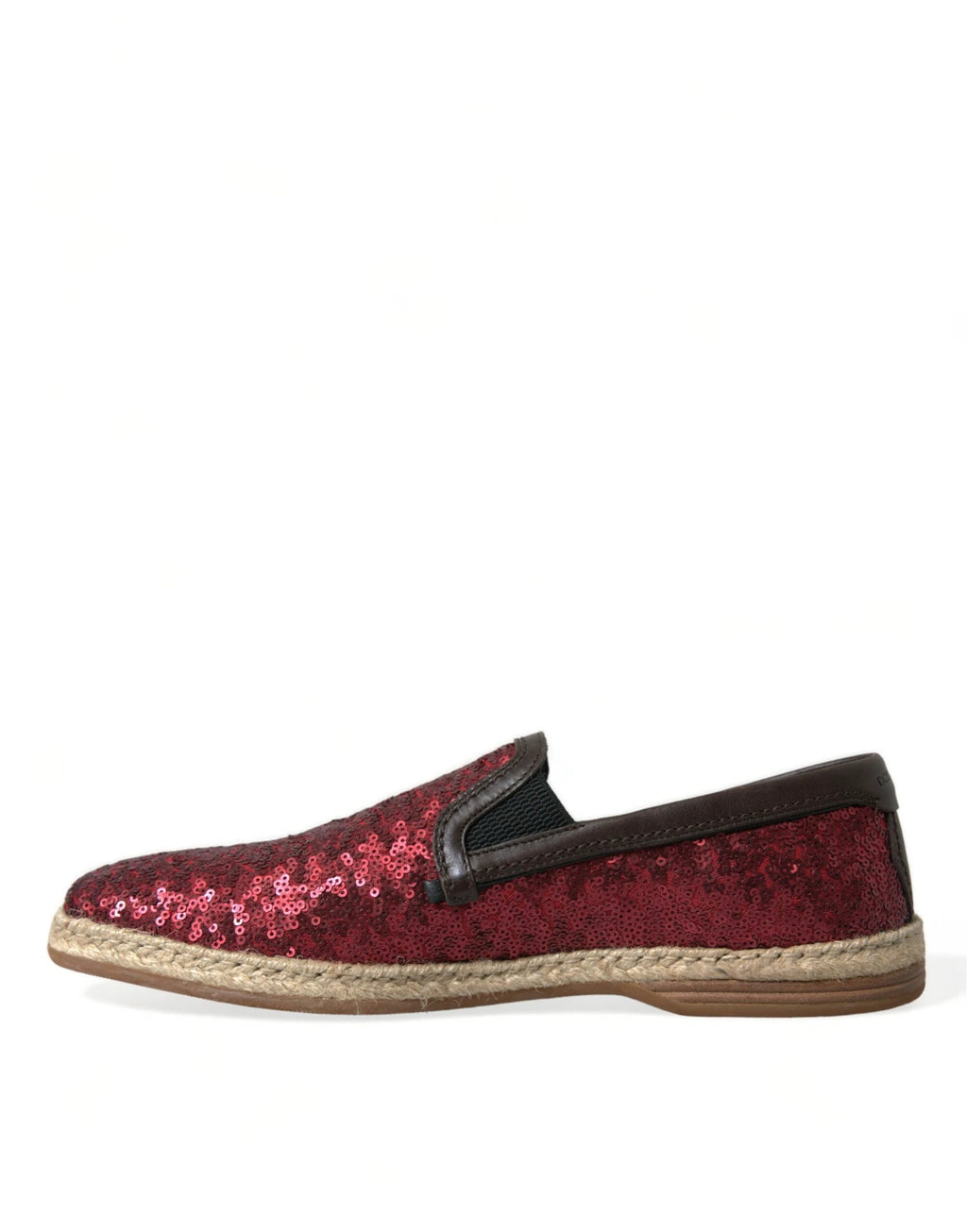 Dolce & Gabbana Red Sequined Loafers Slippers Men Shoes by Dolce & Gabbana