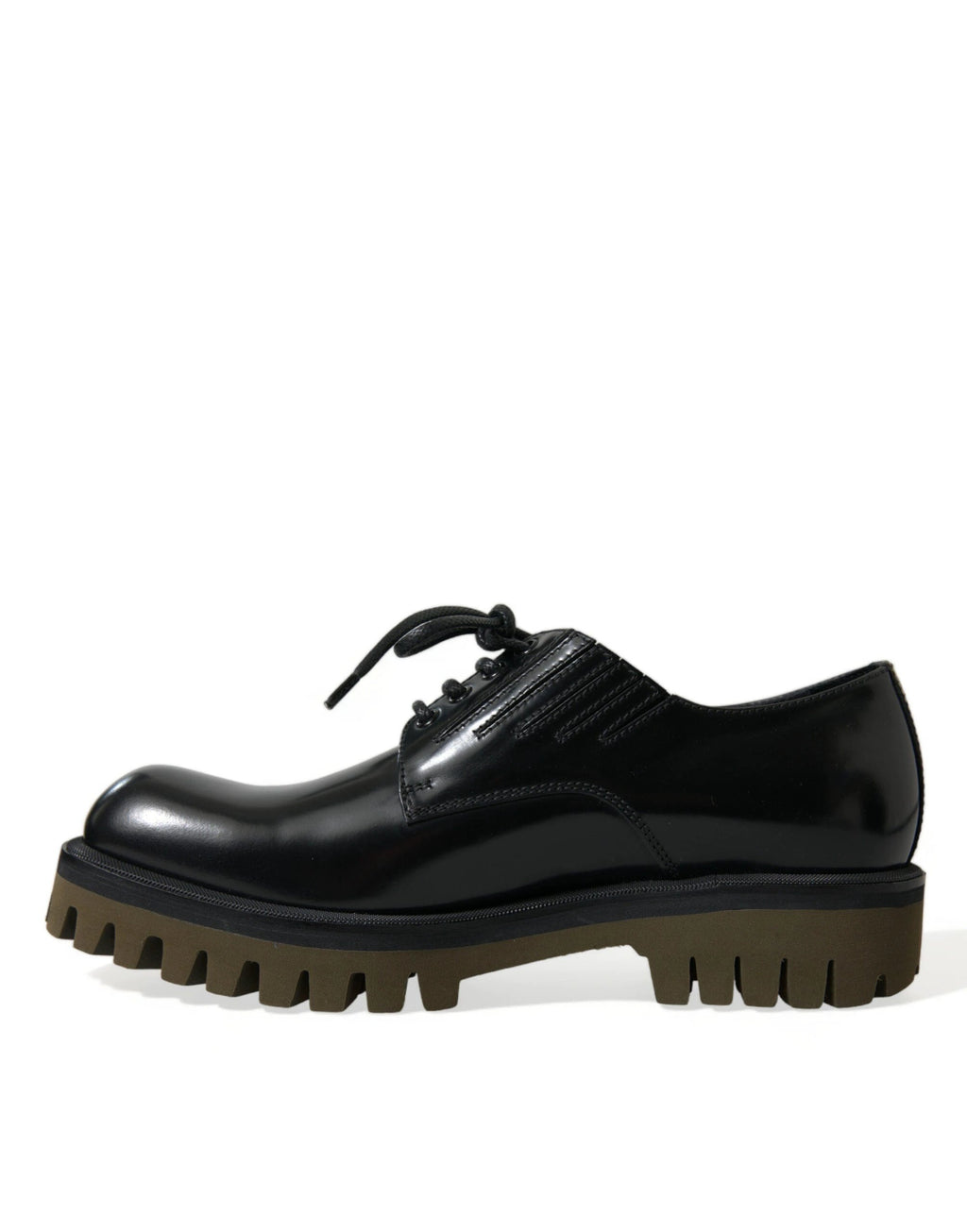 Dolce & Gabbana Black Leather Lace Up Derby Men Dress Shoes by Dolce & Gabbana