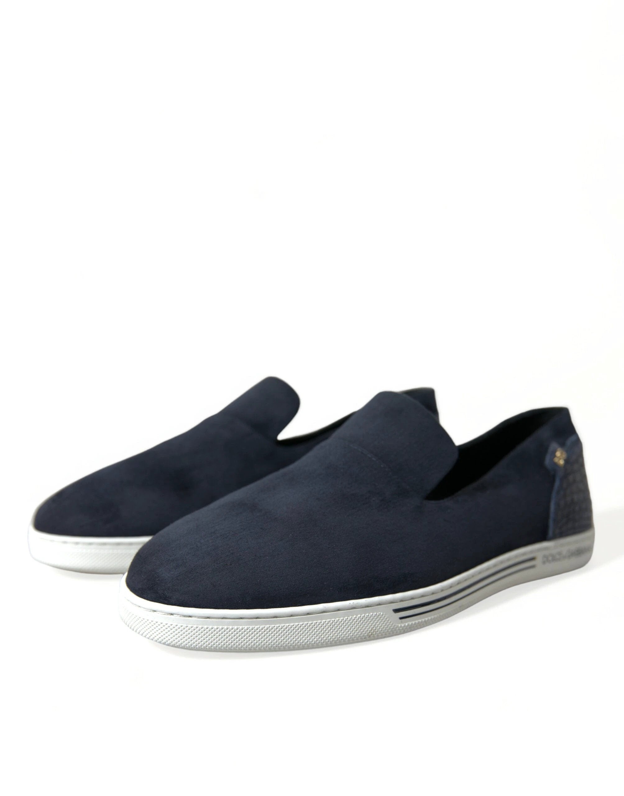 Dolce & Gabbana Blue Suede Caiman Loafers Saint Tropez Shoes by Dolce & Gabbana